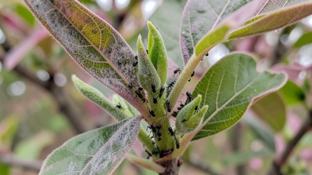 Aphid Clusters and Sticky Residue