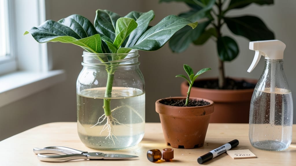 Fiddle Leaf Fig Rooting: Propagation Success With Water or Soil Methods