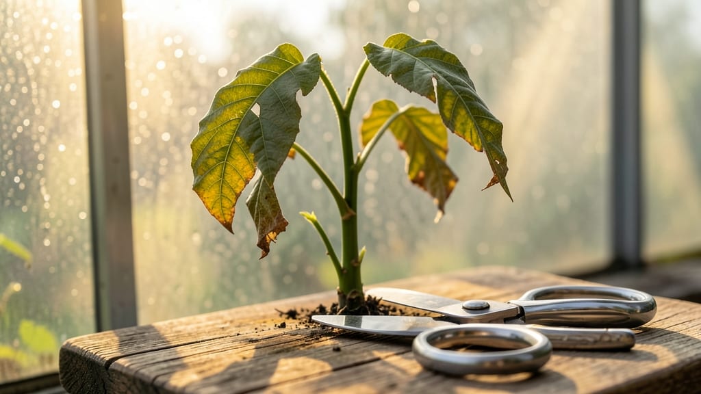 Pruning Damaged Leaves to Reduce Stress