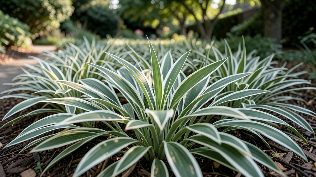 Liriope Muscari 'Variegata' Grass-Like Ground Cover