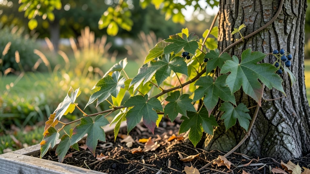 5 Leaf Vine Growing up Tree: Trellis Mastery for Fast, Vertical Growth