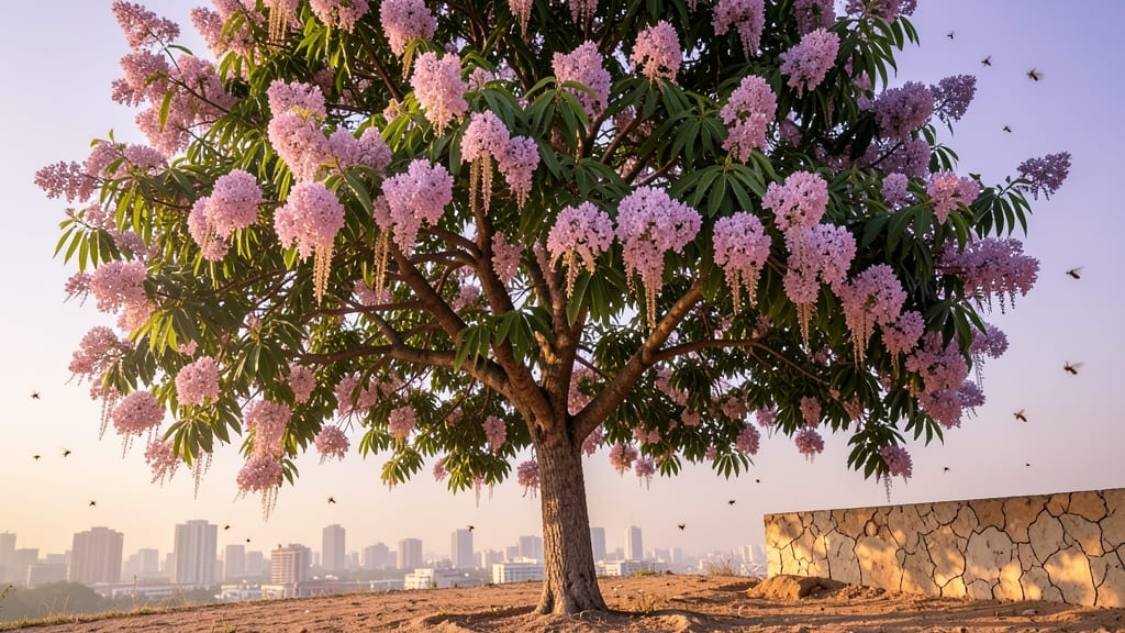 Crape Myrtle with Lavender Flower Clusters