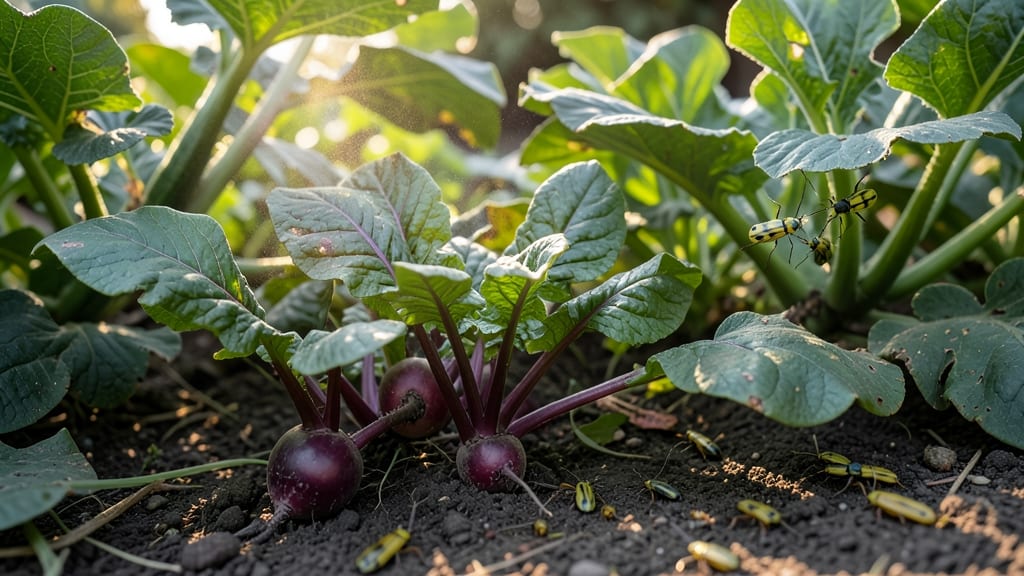 Radish Greens to Confuse Cucumber Beetles
