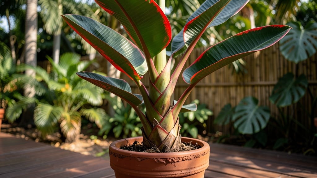 Red Banana Leaf Plant Growing Guide: Tropical Vibrancy in Containers Year-Round