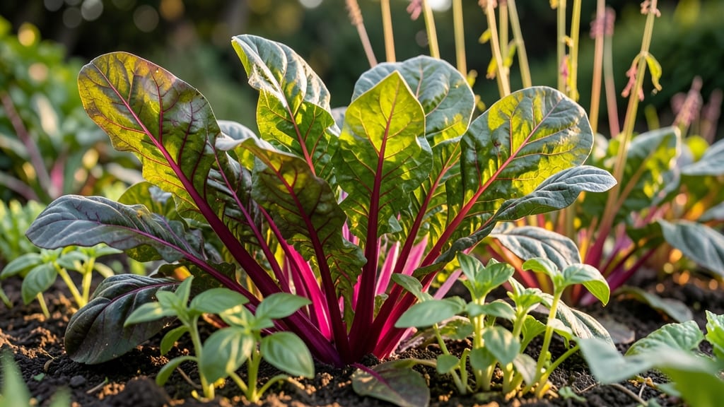 Swiss Chard's Rainbow Leaves for Aphid Control