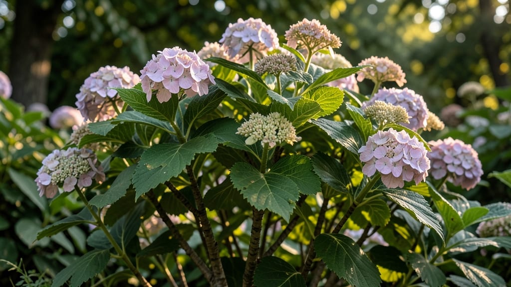 Oakleaf Hydrangea with White Summer Blooms