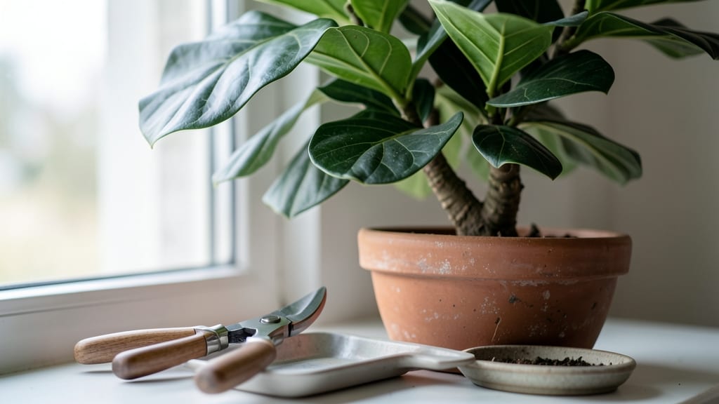 Cut Fiddle Leaf Fig: Precision Trimming for Bushier Growth
