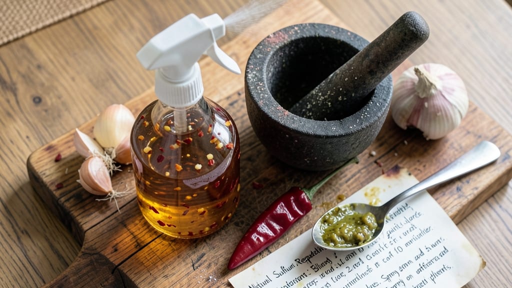 Garlic and Chili Pepper Spray